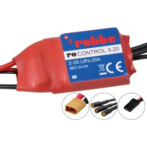 Robbe Modellsport RO-CONTROL 3-20 2-3S -20(25)A 5V/2A BEC Regler