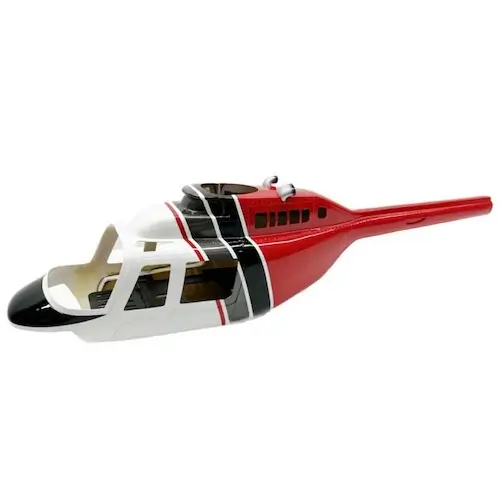 470 Größe Bell 206 Rot-Weiß-Schwarz