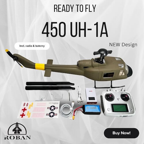 RotorScale 450 RTF UH-1A "Huey"