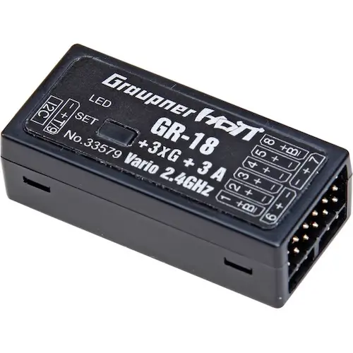 GRAUPNER GR-18 + 3XG + 3A + VARIO 2,4GHZ