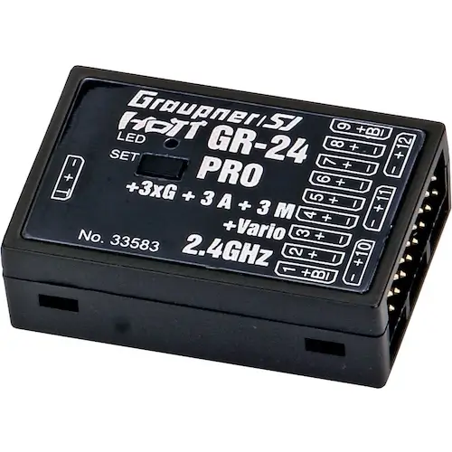 GRAUPNER GR-24 PRO 3XG + 3A + 3M + VARIO 2,4GHZ