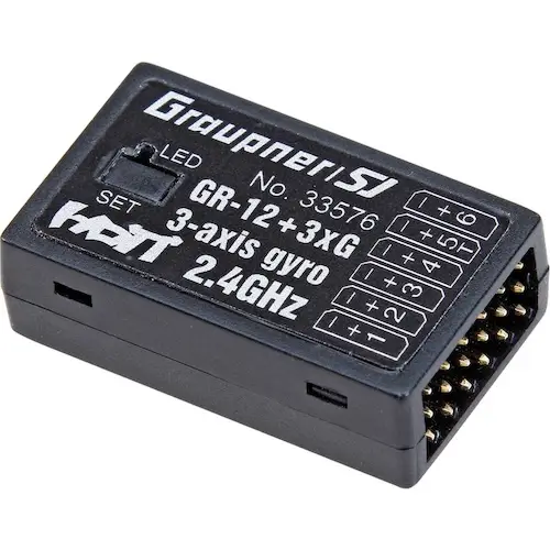 GRAUPNER GR-12 + 3XG 2,4GHZ MIT 3-ACHS GYRO