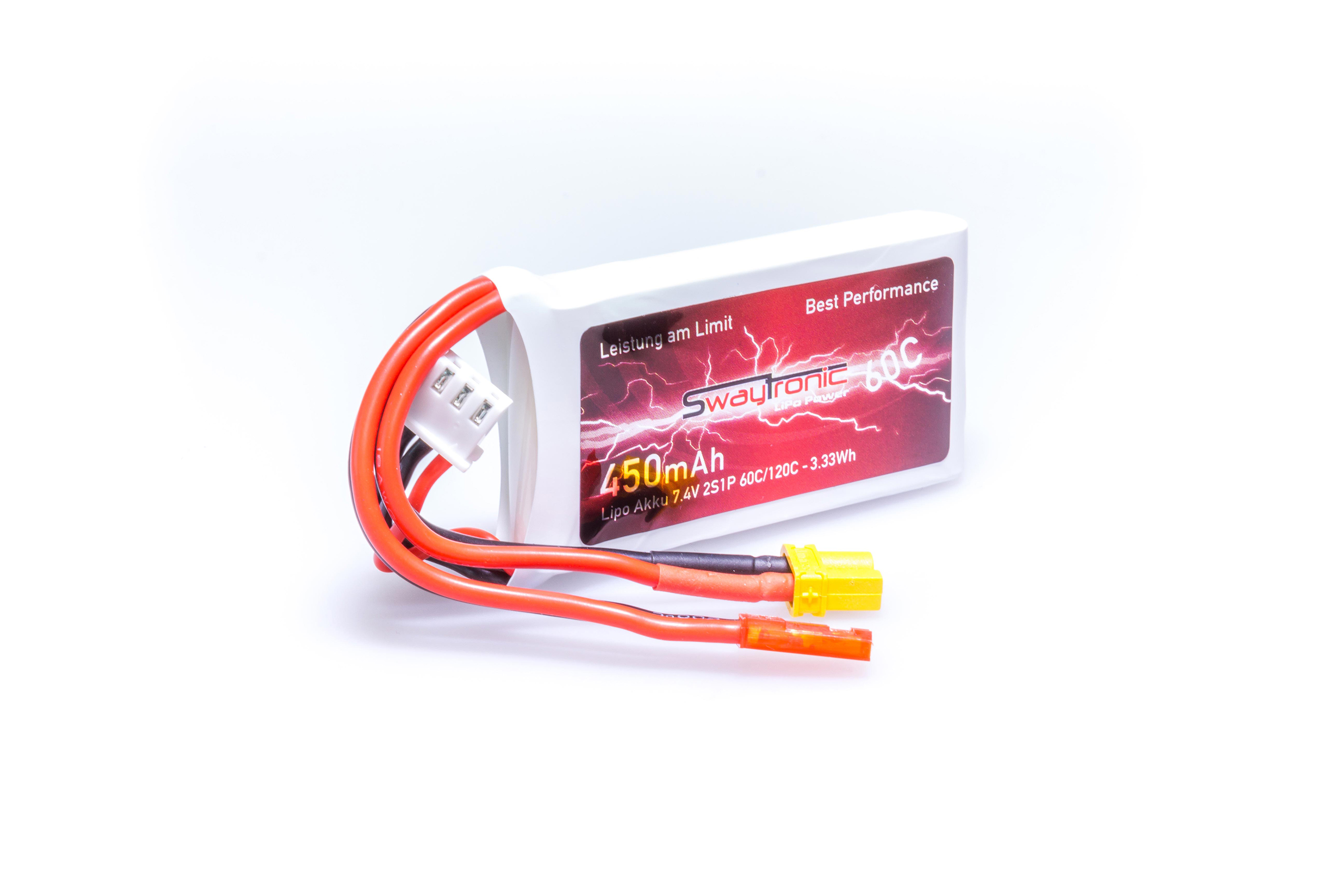 SWAY-FPV 2S 7.4V 450mAh 60C/120C XT30 / JST