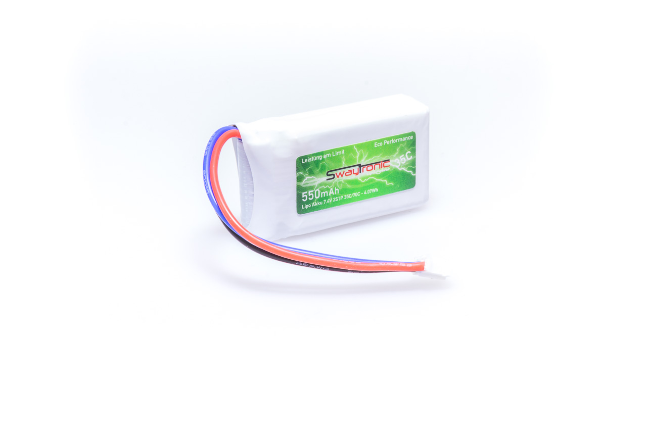 LiPo 2S 7.4V 550mAh 35C/70C JST-PHR-3P