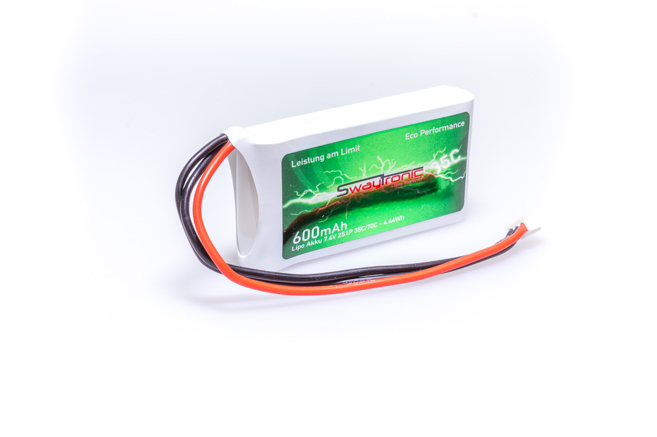 LiPo 2S 7.4V 600mAh 35C/70C JST-PHR-3PT