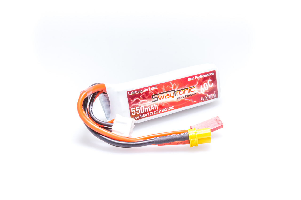 SWAY-FPV 2S 7.4V 550mAh 60C/120C XT30 / JST T2