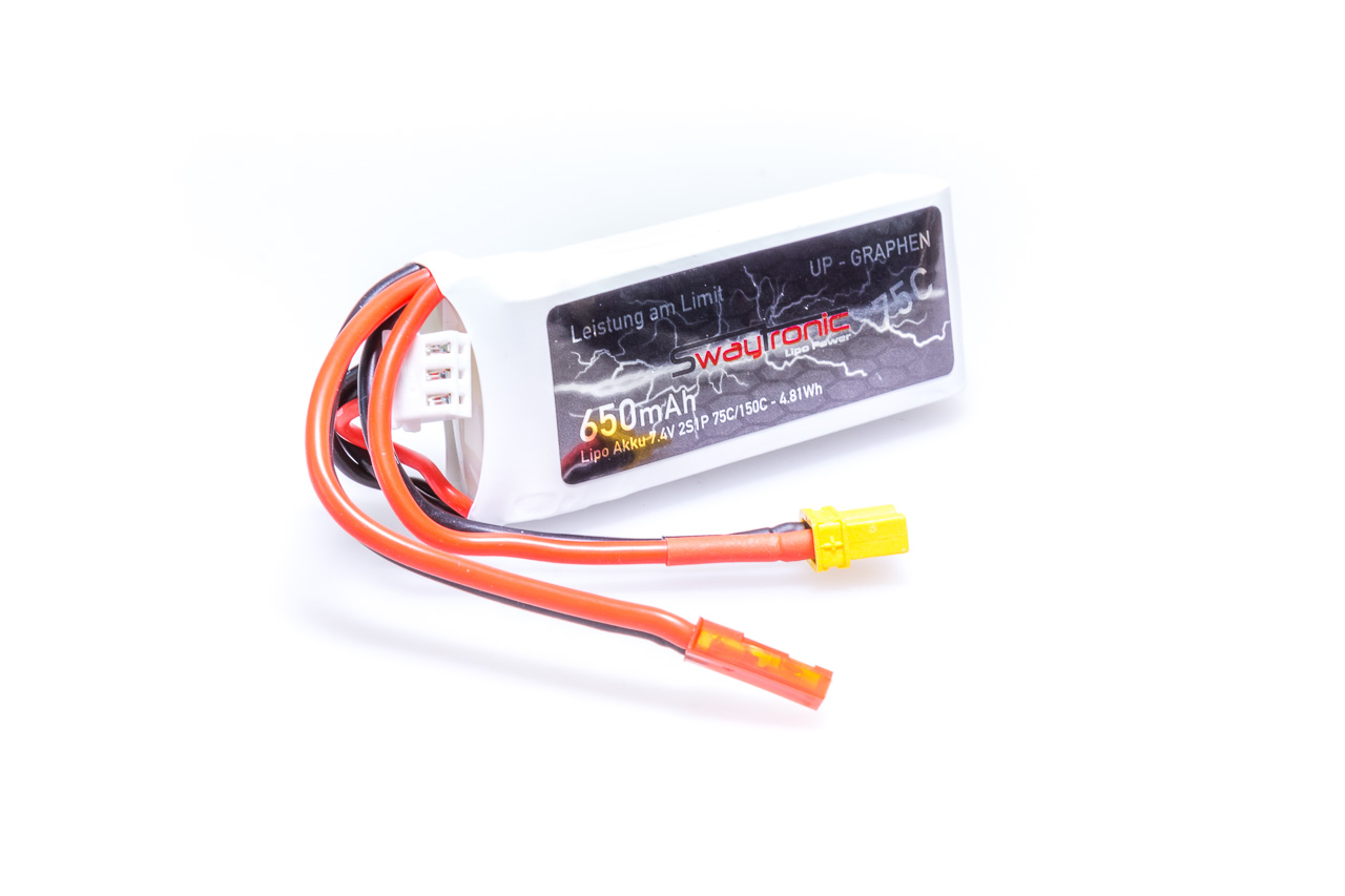 SWAY-FPV LiPo 2S 7.4V 650mAh 75C/150C XT30 / JST